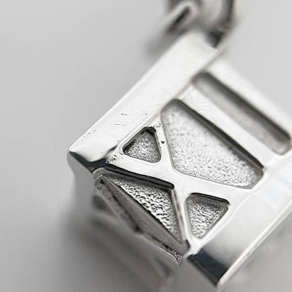 Tiffany & Co Necklace Atlas Cube Silver 925 Sterling Roman Numerals — view 8