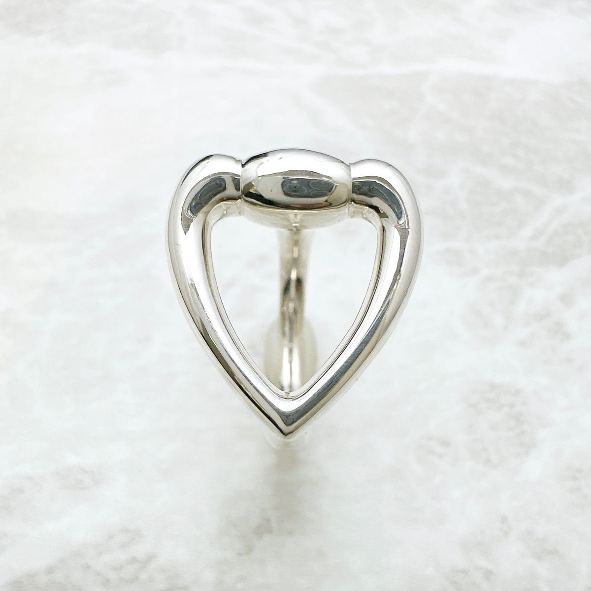 Gucci Horsebit Heart Silver Ring — view 5