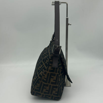 Fendi Zucca Shoulder Bag Canvas Leather Brown — view 3