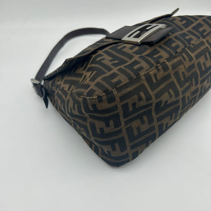 Fendi Zucca Shoulder Bag Canvas Leather Brown — view 6