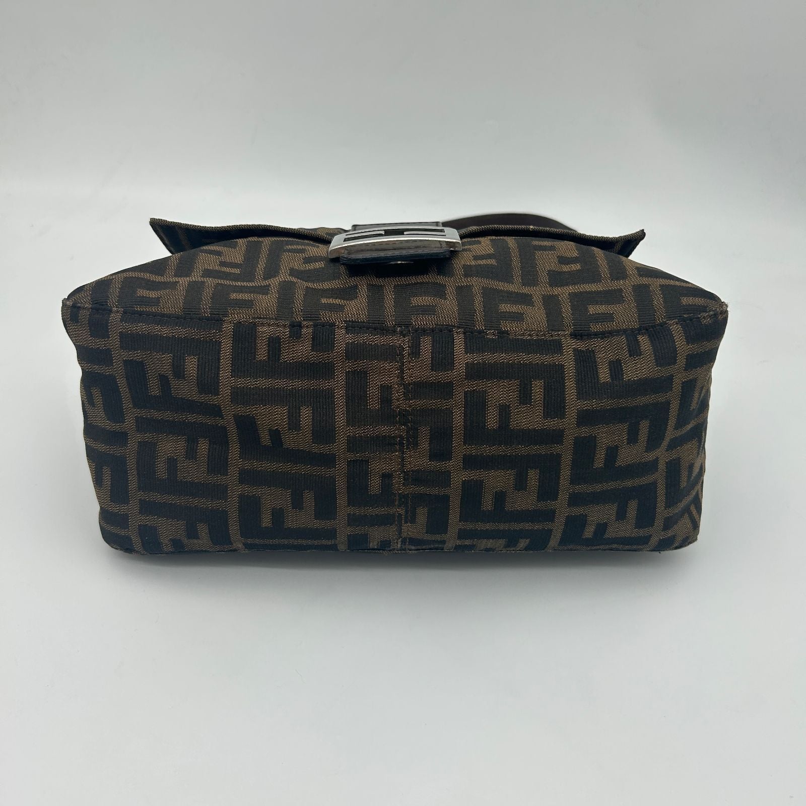Fendi Zucca Shoulder Bag Canvas Leather Brown — view 5