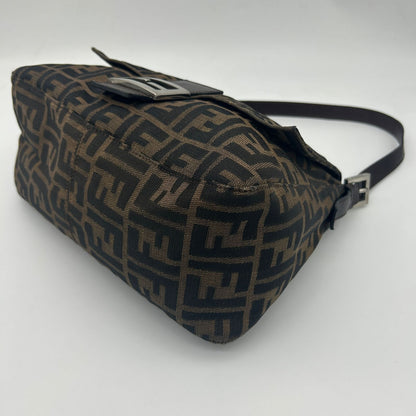 Fendi Zucca Shoulder Bag Canvas Leather Brown — view 7