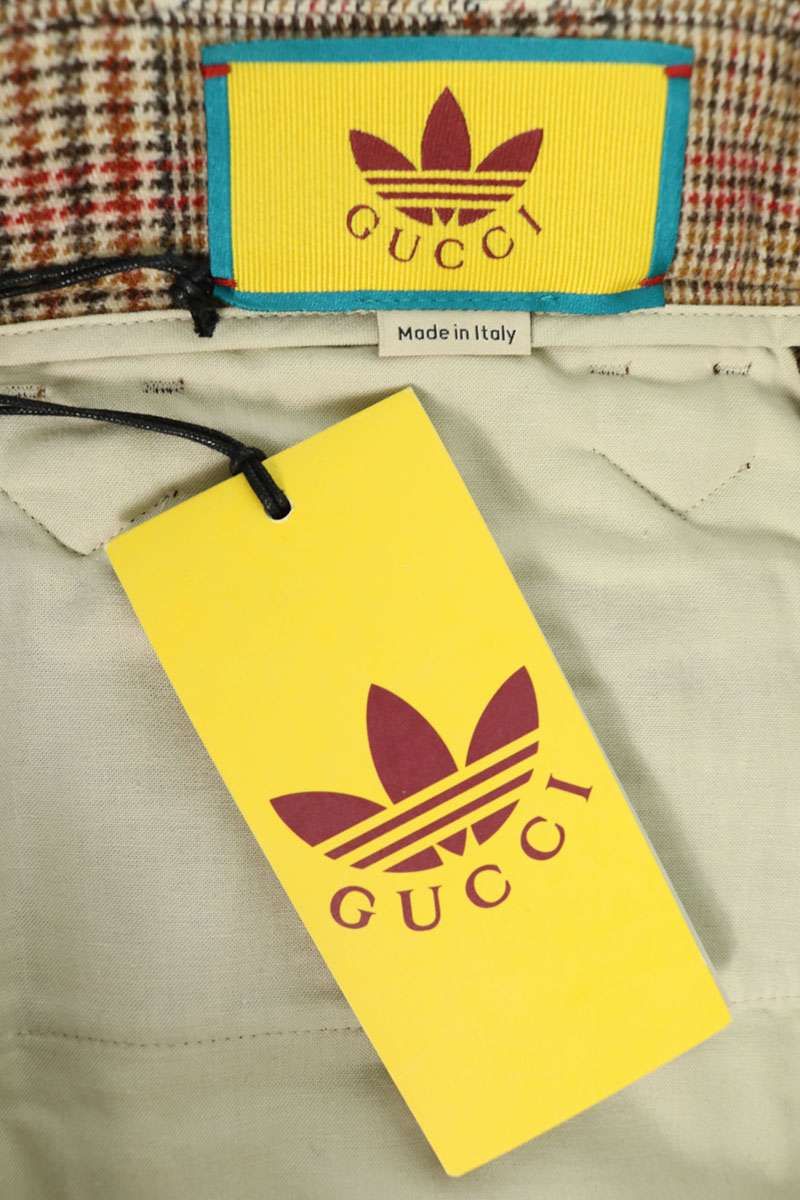 Gucci Sleeve Stripe Horsebit Check Wool Long Pants 44 — view 3