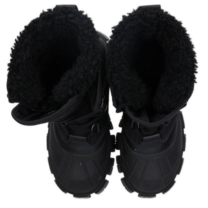 Prada Monolith Shearing Boots Re-Nylon Fleece High Cut Leather 7.5 — view 4