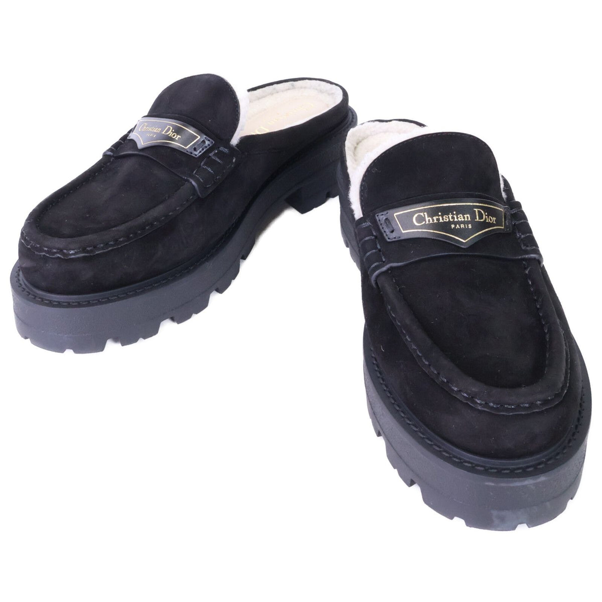 Dior Boy Shearling Fleece Mules
