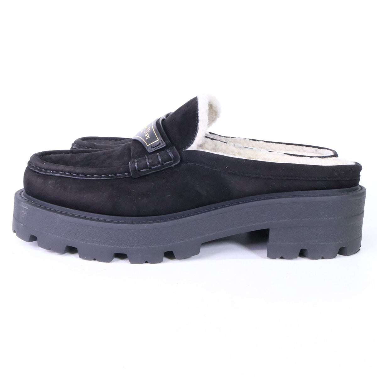 Dior Boy Shearling Fleece Mules — view 2