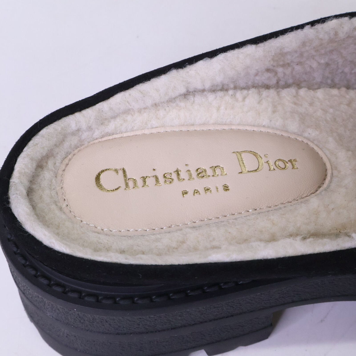 Dior Boy Shearling Fleece Mules — view 7