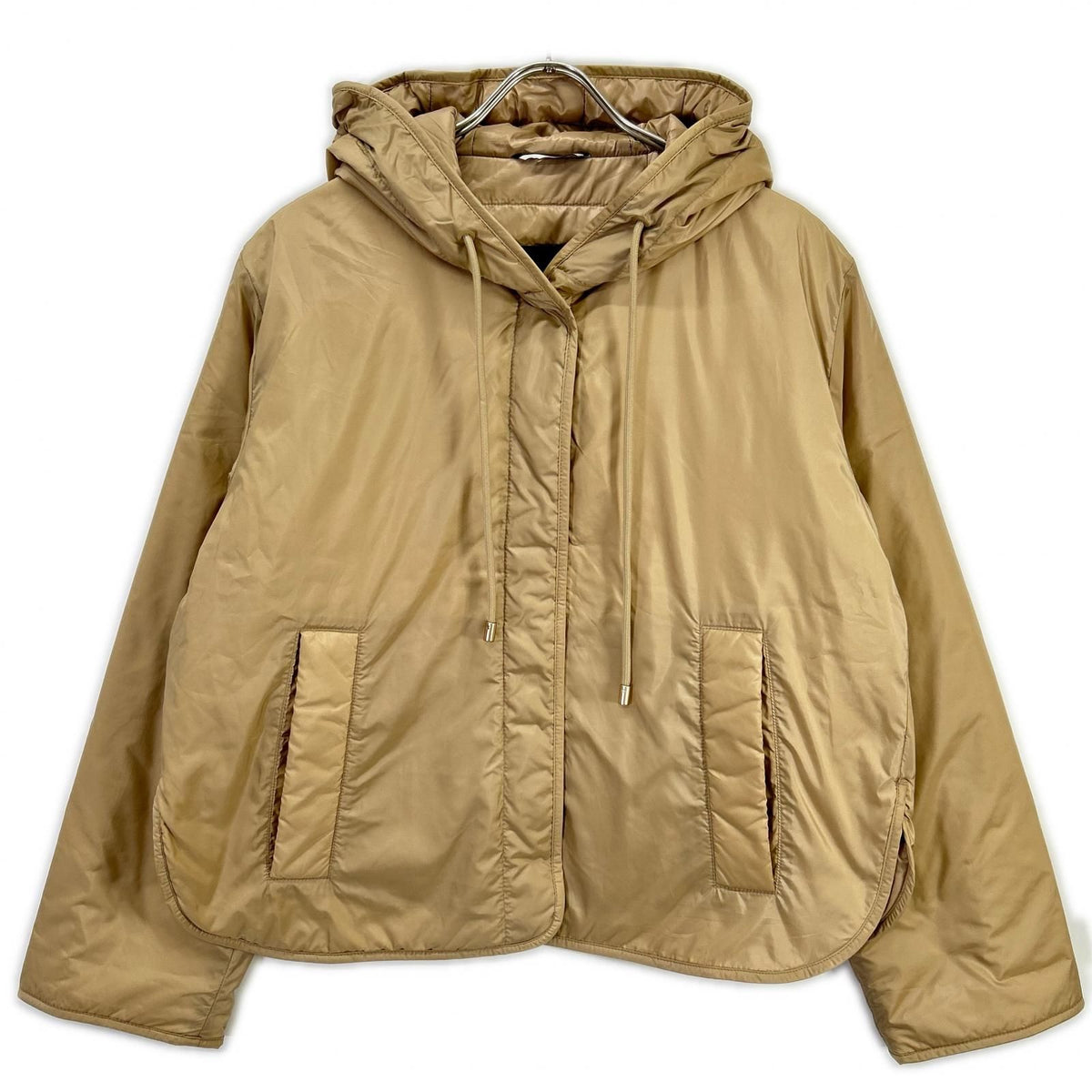Max Mara Weekend Beige Hooded Drost Jacket 42