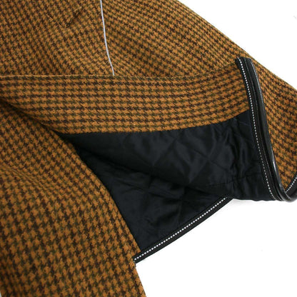 Balenciaga Pre Fall Houndstooth Reflector Trim Over Coat Brown 34 — view 6