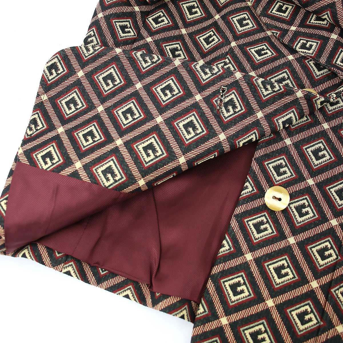 Gucci Jacquard Wide Short Jacket Mix Color 38 — view 4