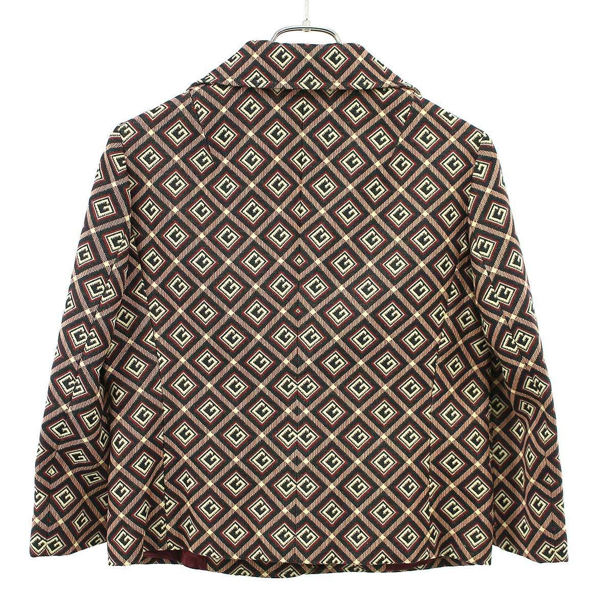 Gucci Jacquard Wide Short Jacket Mix Color 38 — view 2