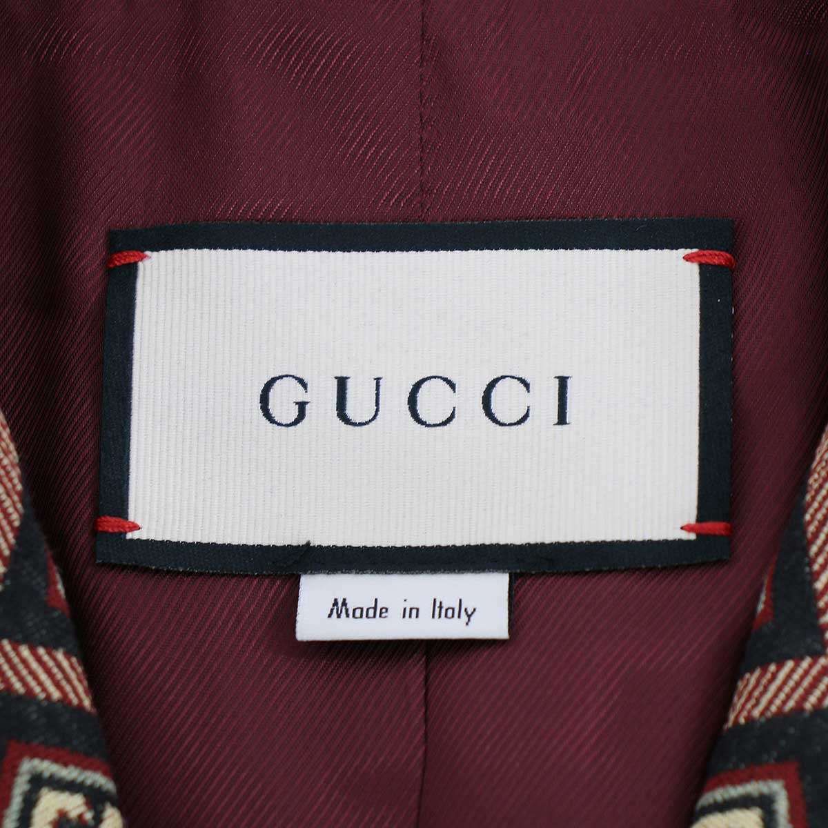 Gucci Jacquard Wide Short Jacket Mix Color 38 — view 3