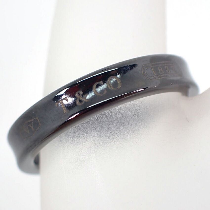 Tiffany & Co 1837 Black Titanium Narrow Ring — view 4