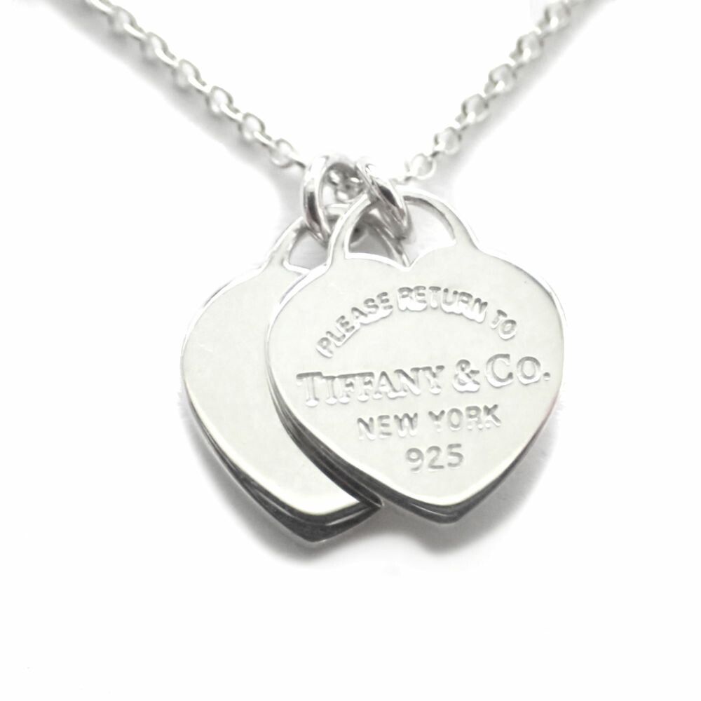 Tiffany & Co 925 Double Heart Pendant