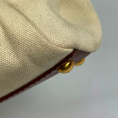Fendi Peekaboo Handbag Canvas Beige — view 3