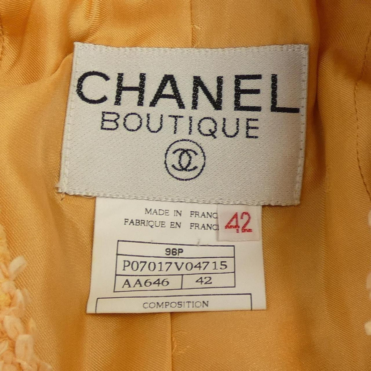 Chanel 96P Vintage Suit Orange — view 6