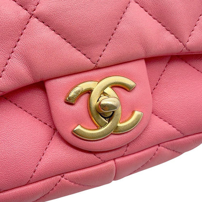 Chanel Chain Shoulder Bag Quilted CC Logo Leather — view 8