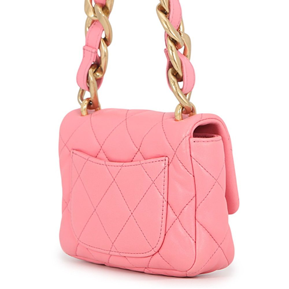 Chanel Chain Shoulder Bag Quilted CC Logo Leather — view 2