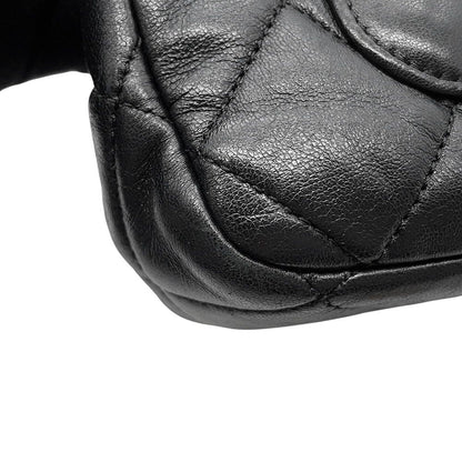 Chanel Chain Shoulder Bag CC Logo Quilted 20 Leather Black — view 6