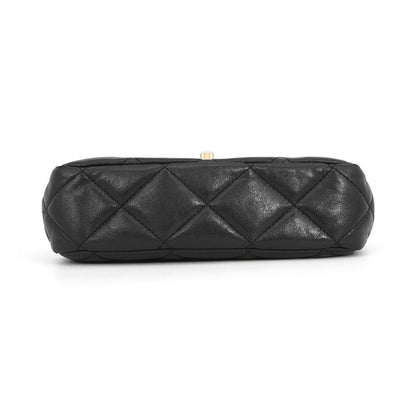 Chanel Chain Shoulder Bag CC Logo Quilted 20 Leather Black — view 3