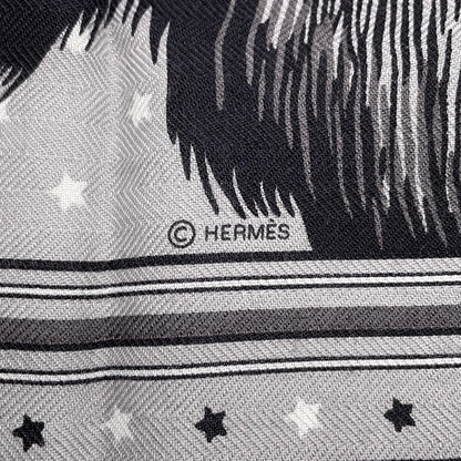 Hermes Scarf Carre 65 Grrrrr! Bandana Cashmere Silk — view 4