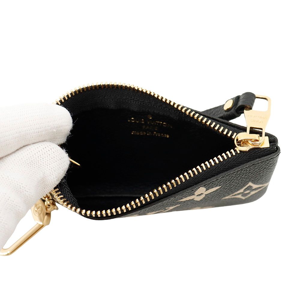 Louis Vuitton Coin Case Bicolor Monogram Empreinte Card Key Pochette Cles Black — view 4