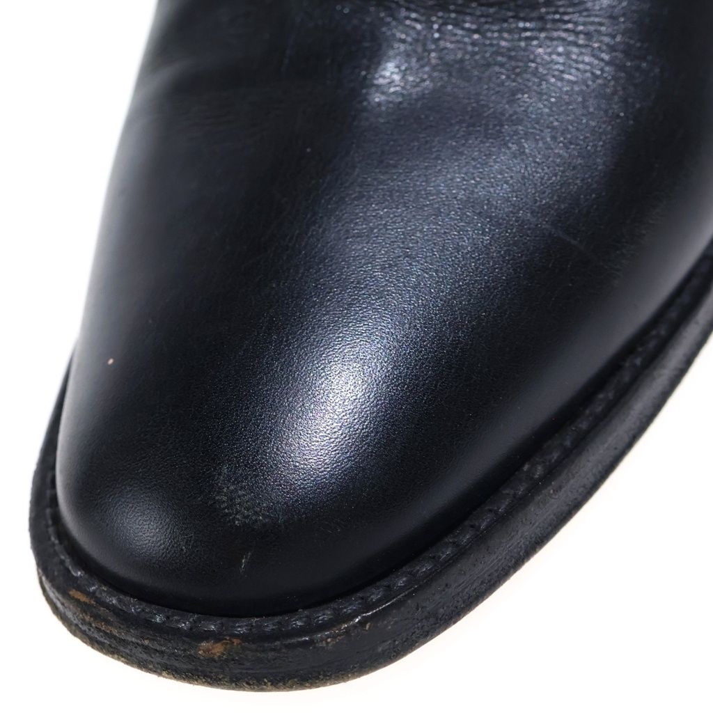 Hermes Bicolor Leather Long Boots Heels Black Brown — view 6