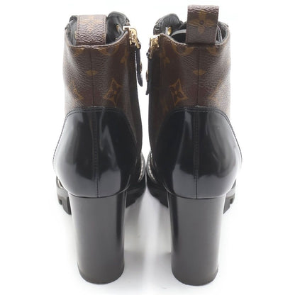 Louis Vuitton Monogram Star Trail Line Ankle Boots Leather Heels Short — view 3