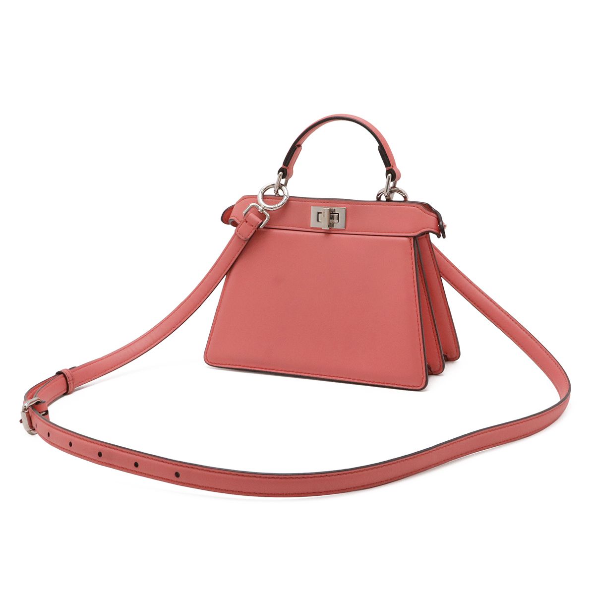 Fendi Peekaboo ISeeU Petit Mini Bag 2-Way Padding Nappa Leather Pink — view 2