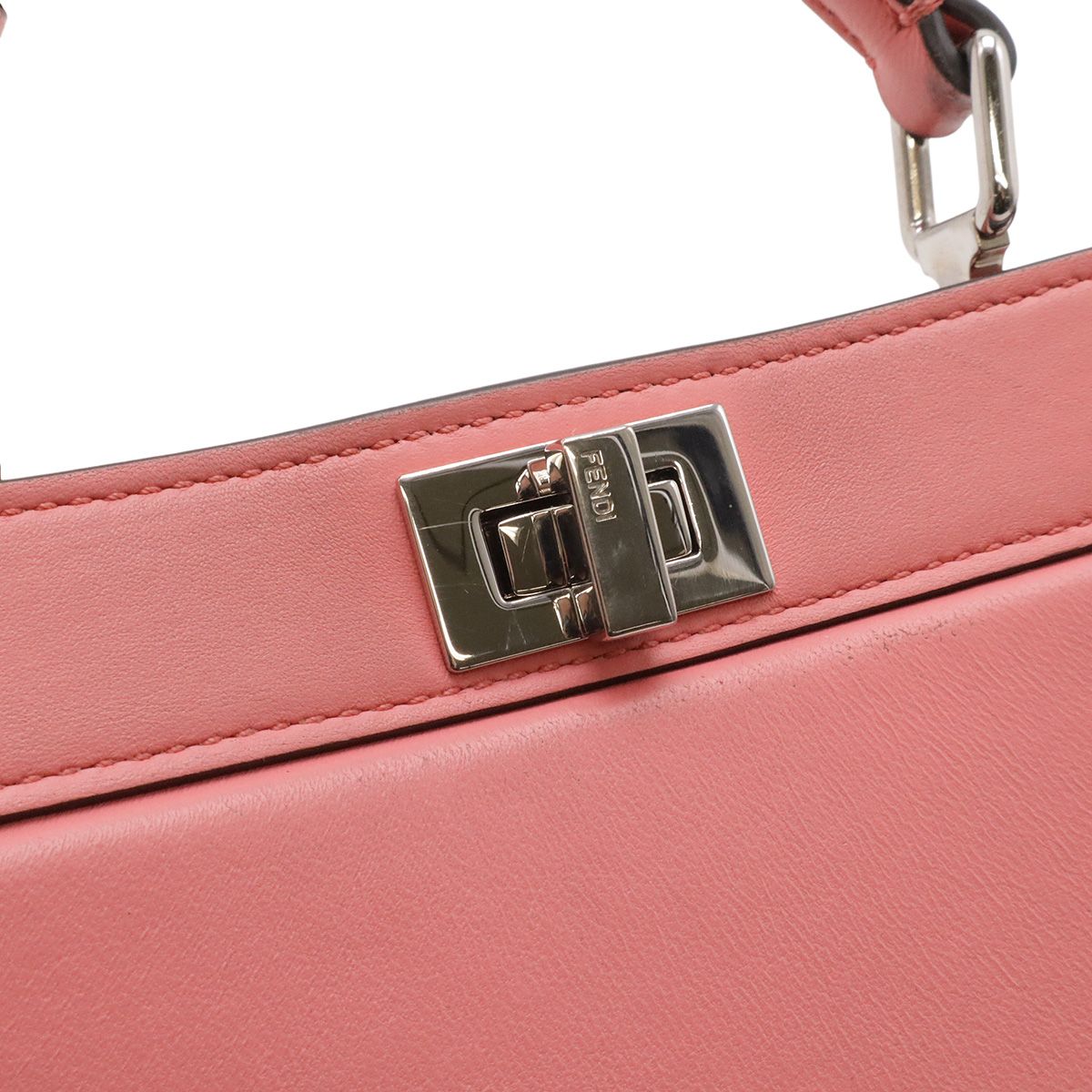 Fendi Peekaboo ISeeU Petit Mini Bag 2-Way Padding Nappa Leather Pink — view 4