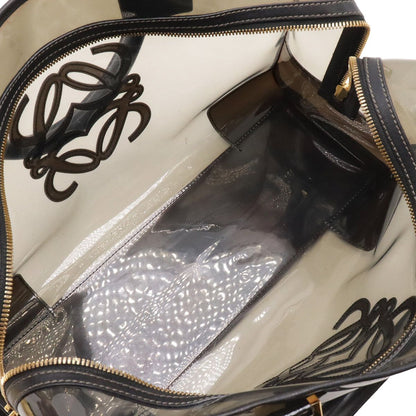 Loewe Amazona 36 Anagram Tote Bag Vinyl Leather Clear Black Gold — view 7