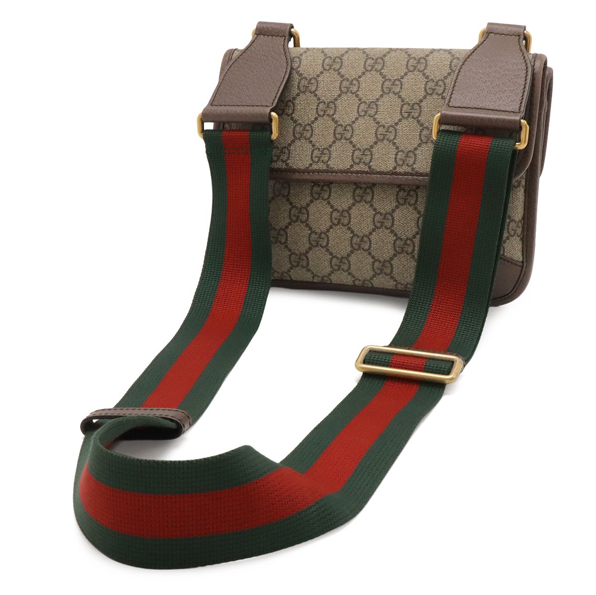 Gucci Neo Vintage GG Supreme Small Messenger Bag Tiger Head Leather Beige — view 2