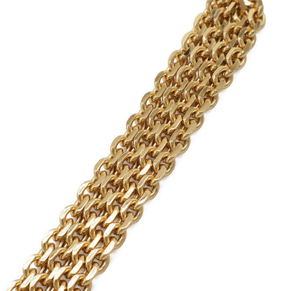 Fendi FF Diamond Chain Wallet Clutch 2-Way Pochette Leather Black Gold — view 6