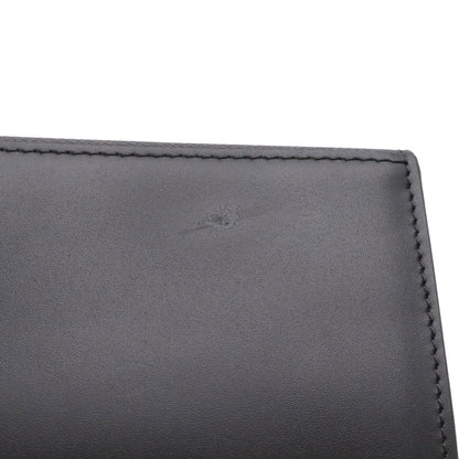 Fendi FF Diamond Chain Wallet Clutch 2-Way Pochette Leather Black Gold — view 4