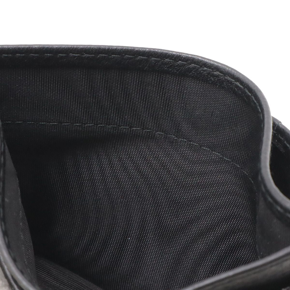 Prada Logo Card Case Holder Business Leather Nero Black Gold — view 4
