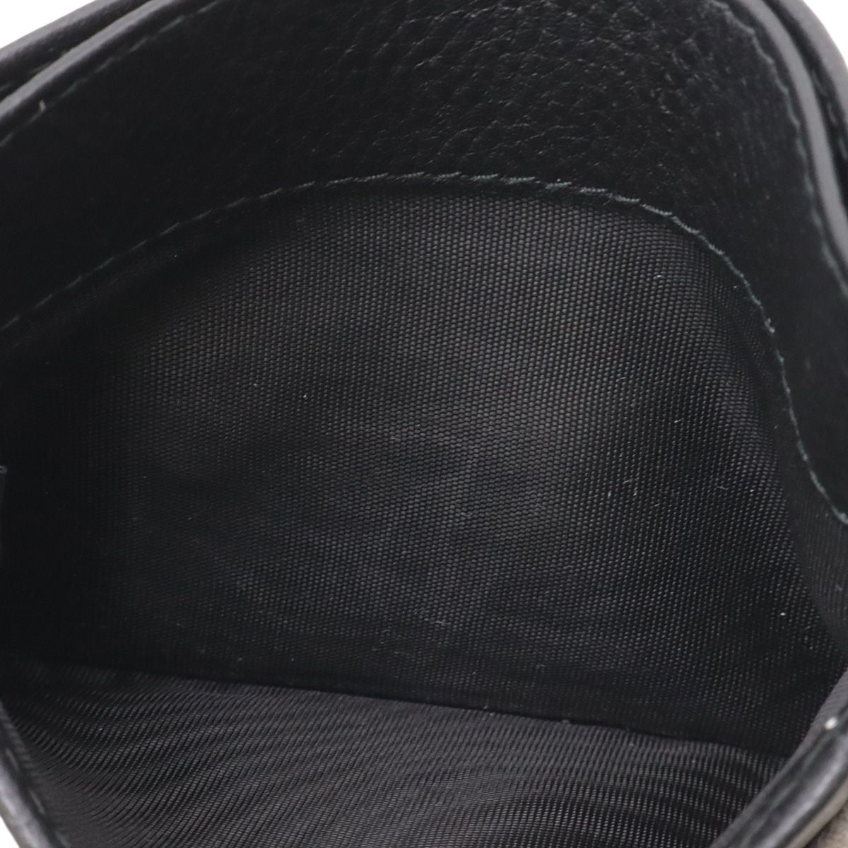 Prada Logo Card Case Holder Business Leather Nero Black Gold — view 5