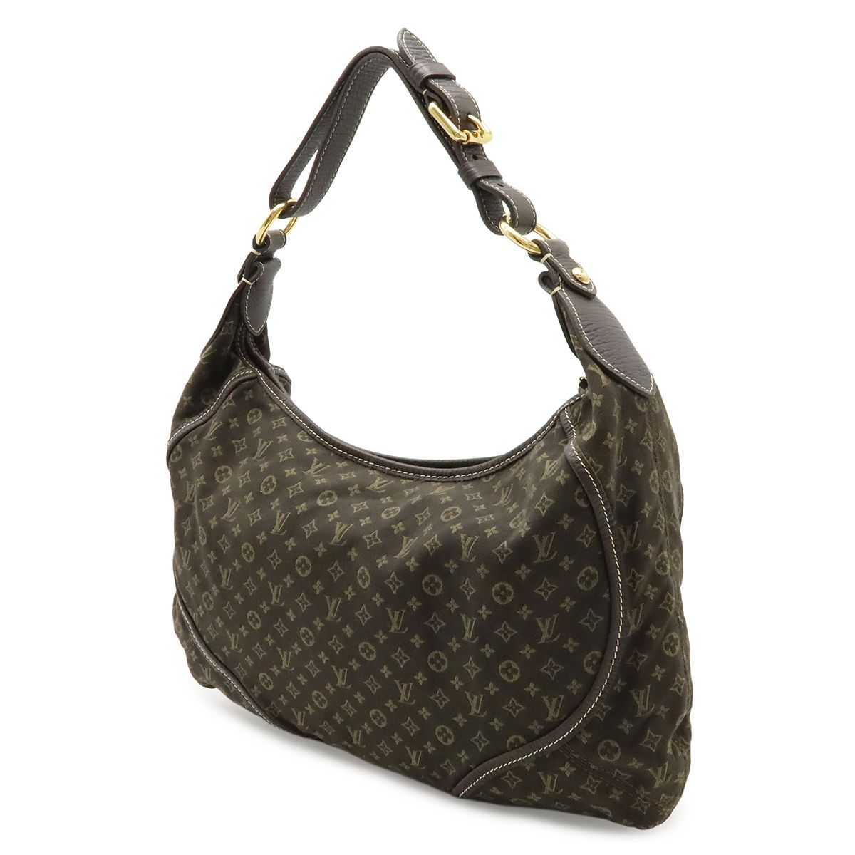 Louis Vuitton Monogram Mini Lin Manon MM Shoulder Bag Semi Ebene Brown — view 2