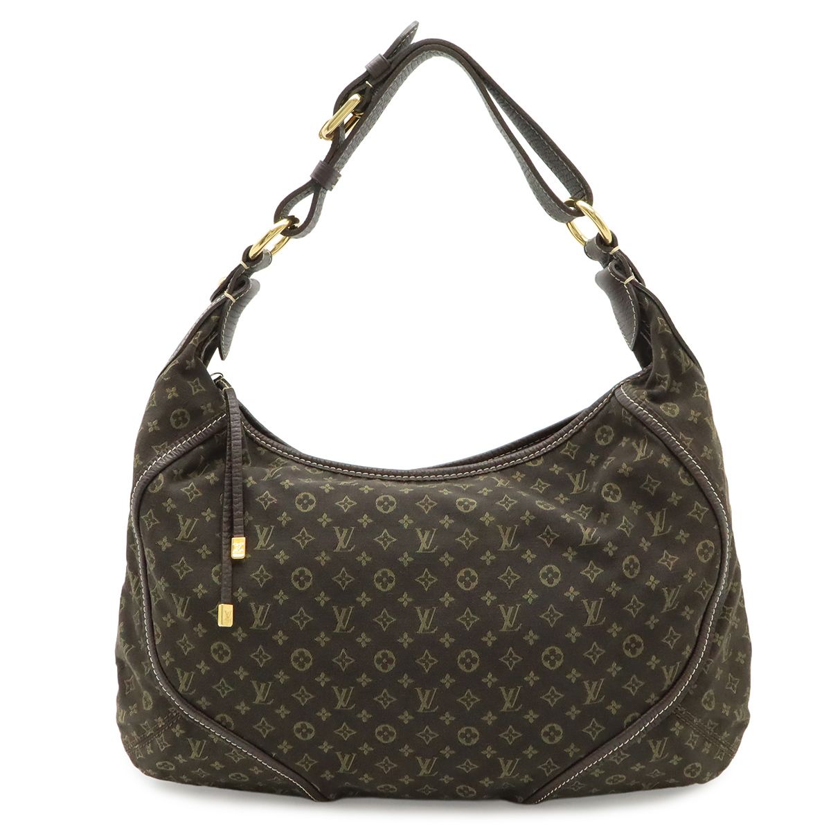 Louis Vuitton Monogram Mini Lin Manon MM Shoulder Bag Semi Ebene Brown