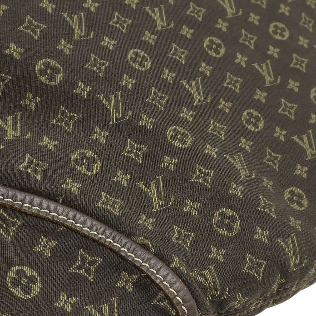 Louis Vuitton Monogram Mini Lin Manon MM Shoulder Bag Semi Ebene Brown — view 8