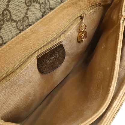 Gucci Vintage GG Plus Sherry Line Shoulder Bag Pochette Beige Mocha Brown — view 7