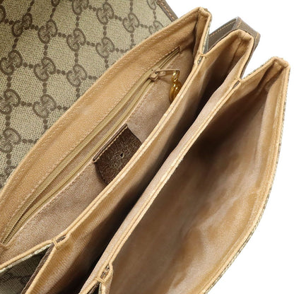 Gucci Vintage GG Plus Sherry Line Shoulder Bag Pochette Beige Mocha Brown — view 6