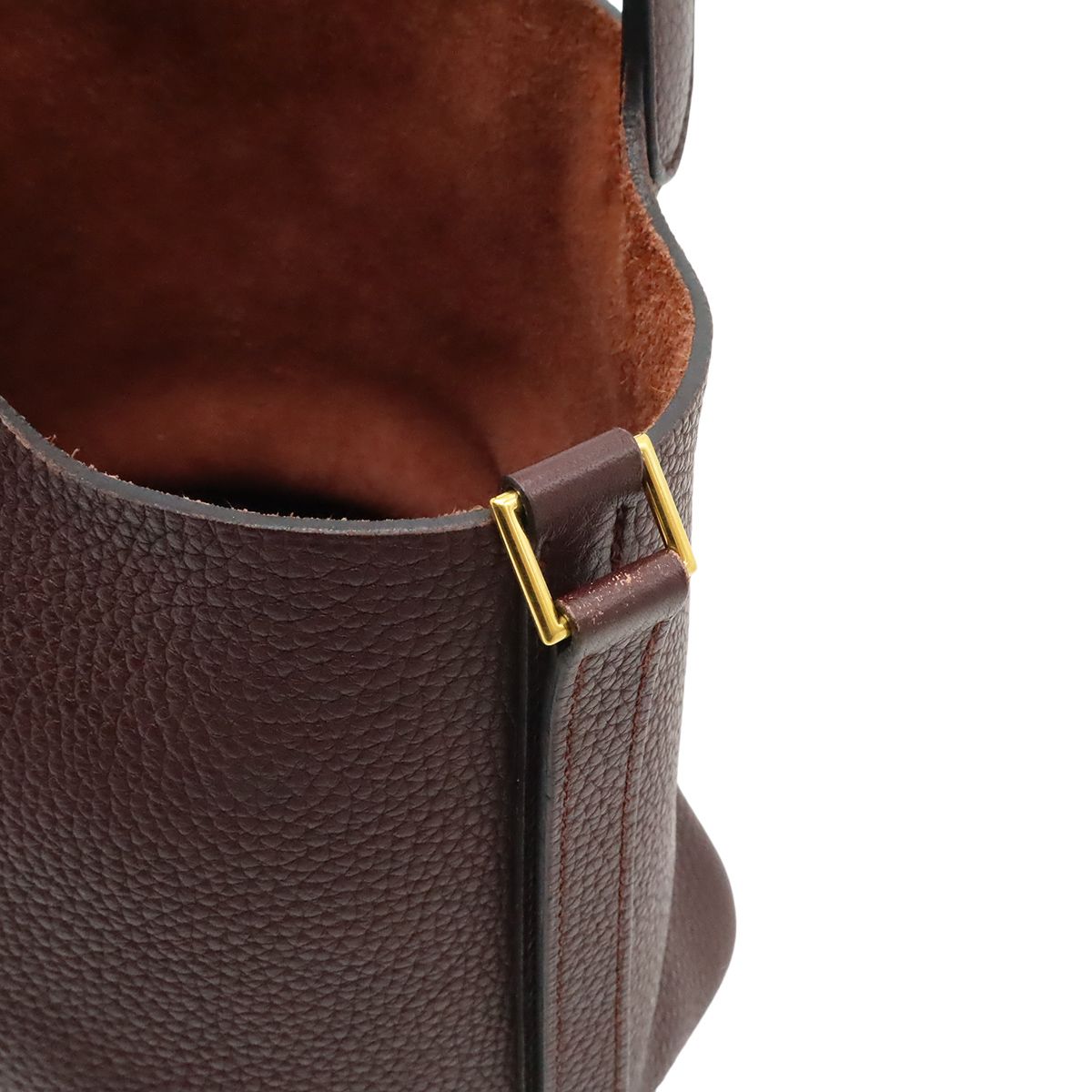 Hermes Picotin Lock 22 Handbag Taurillon Clemence Leather Rouge Ash Orange — view 7