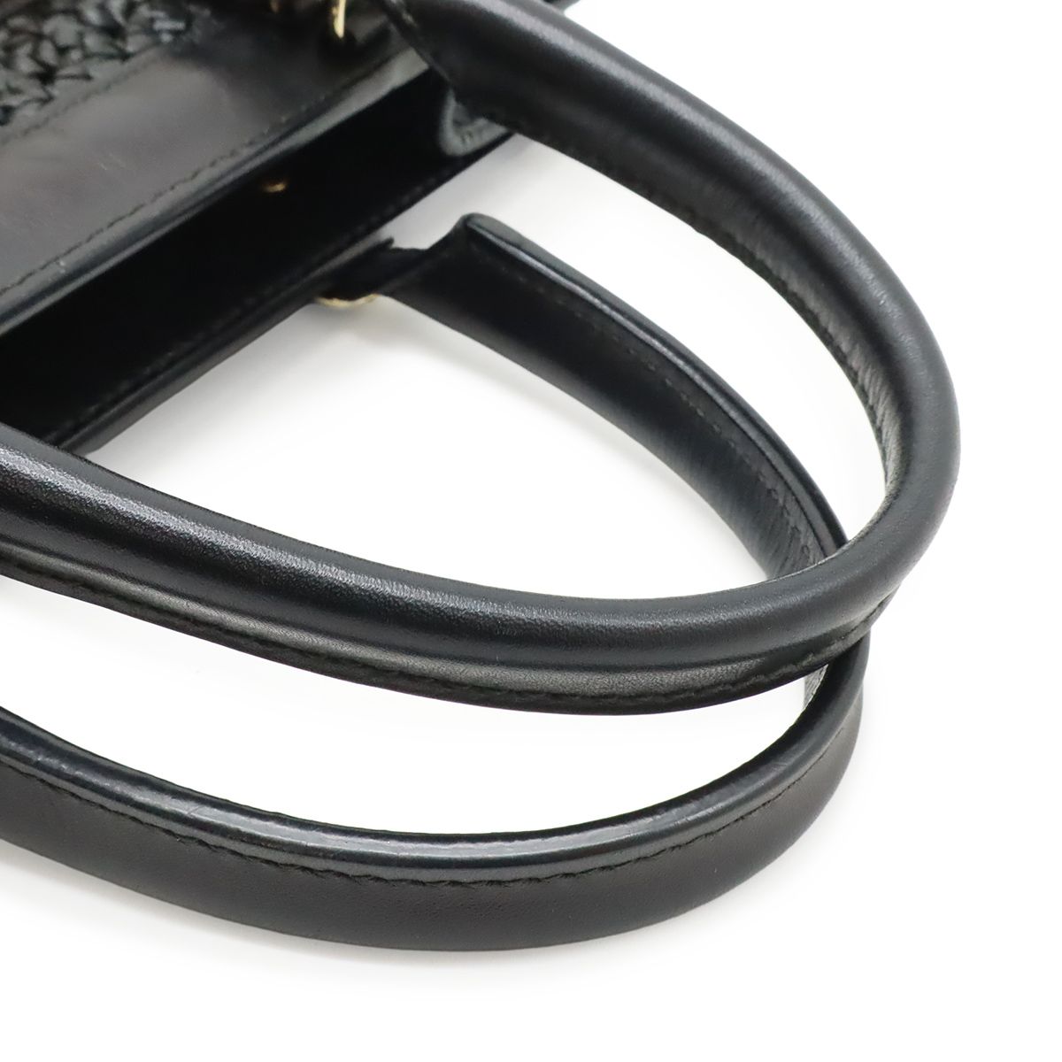 Balenciaga Mini Paper 2-Way Shoulder Bag Crossbody Leather Black Gold Mirror — view 6