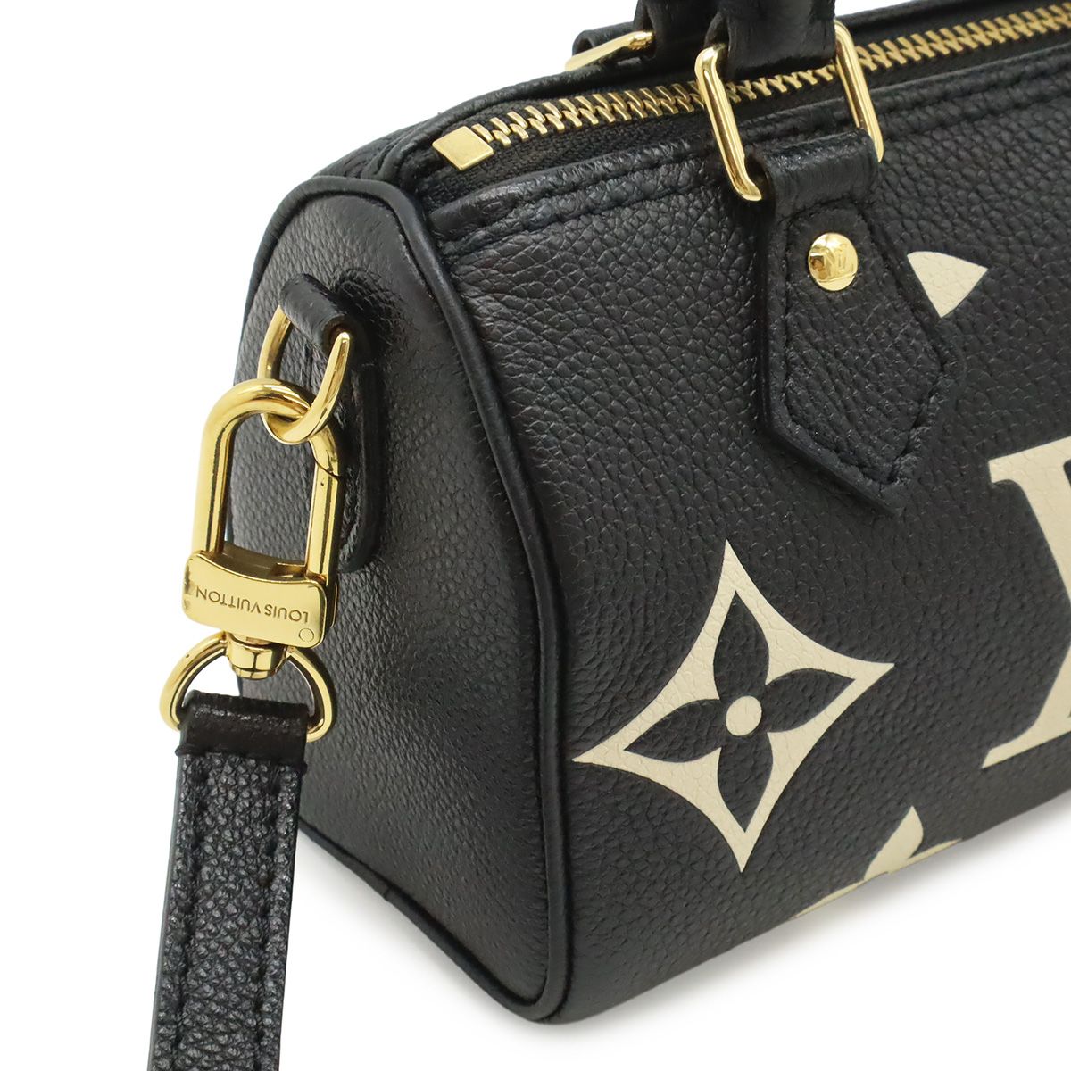 Louis Vuitton Monogram Empreinte Nano Speedy Mini Bag 2-Way Bicolor Black — view 7