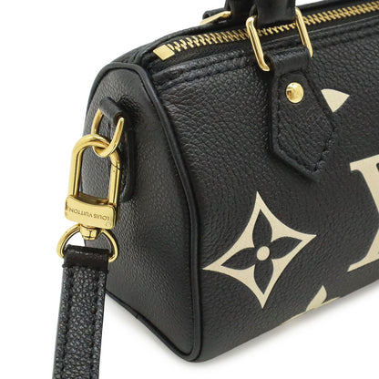 Louis Vuitton Monogram Empreinte Nano Speedy Mini Bag 2-Way Bicolor Black — view 7