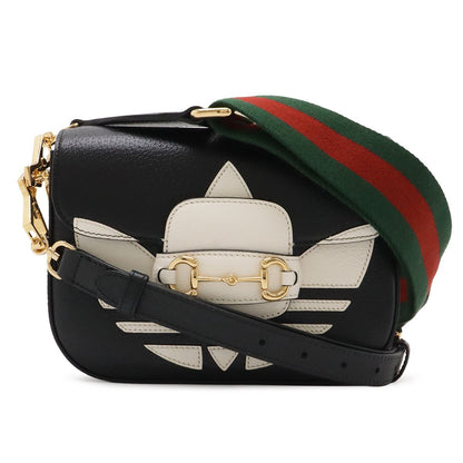 Gucci Adidas Collaboration Horsebit 1955 Mini Shoulder Bag 2-Way Clutch Leather