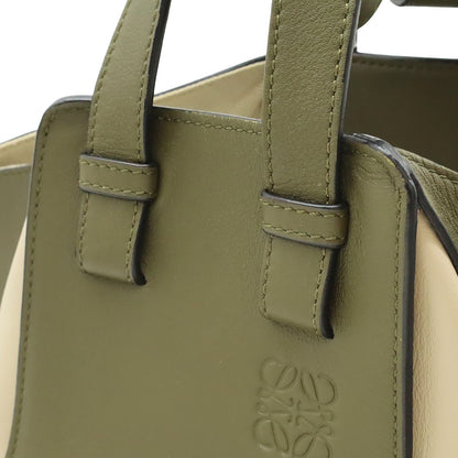 Loewe Hammock Small Shoulder Bag 6way Bicolor Leather Khaki Beige Gold — view 8