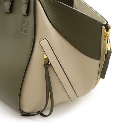 Loewe Hammock Small Shoulder Bag 6way Bicolor Leather Khaki Beige Gold — view 7