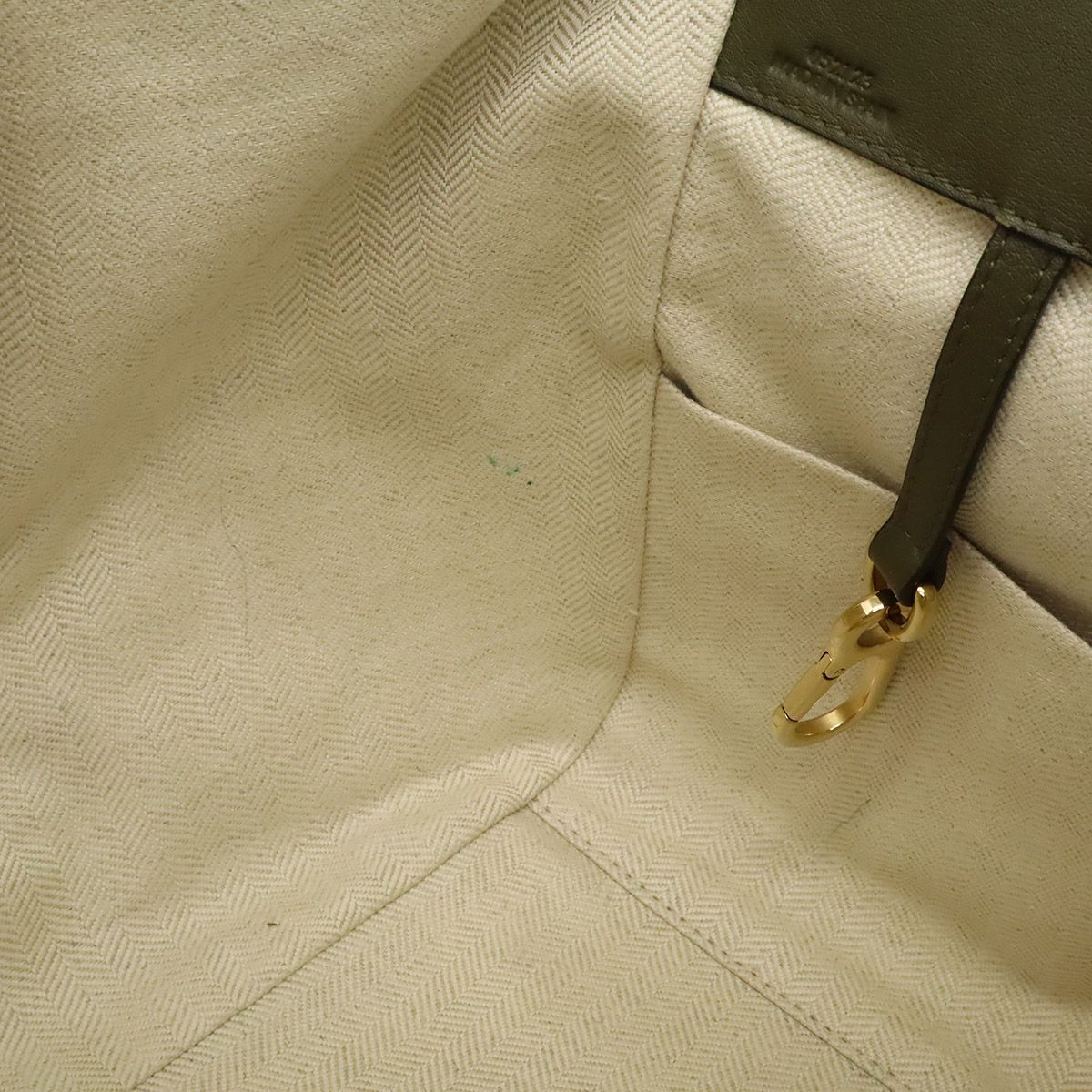 Loewe Hammock Small Shoulder Bag 6way Bicolor Leather Khaki Beige Gold — view 6