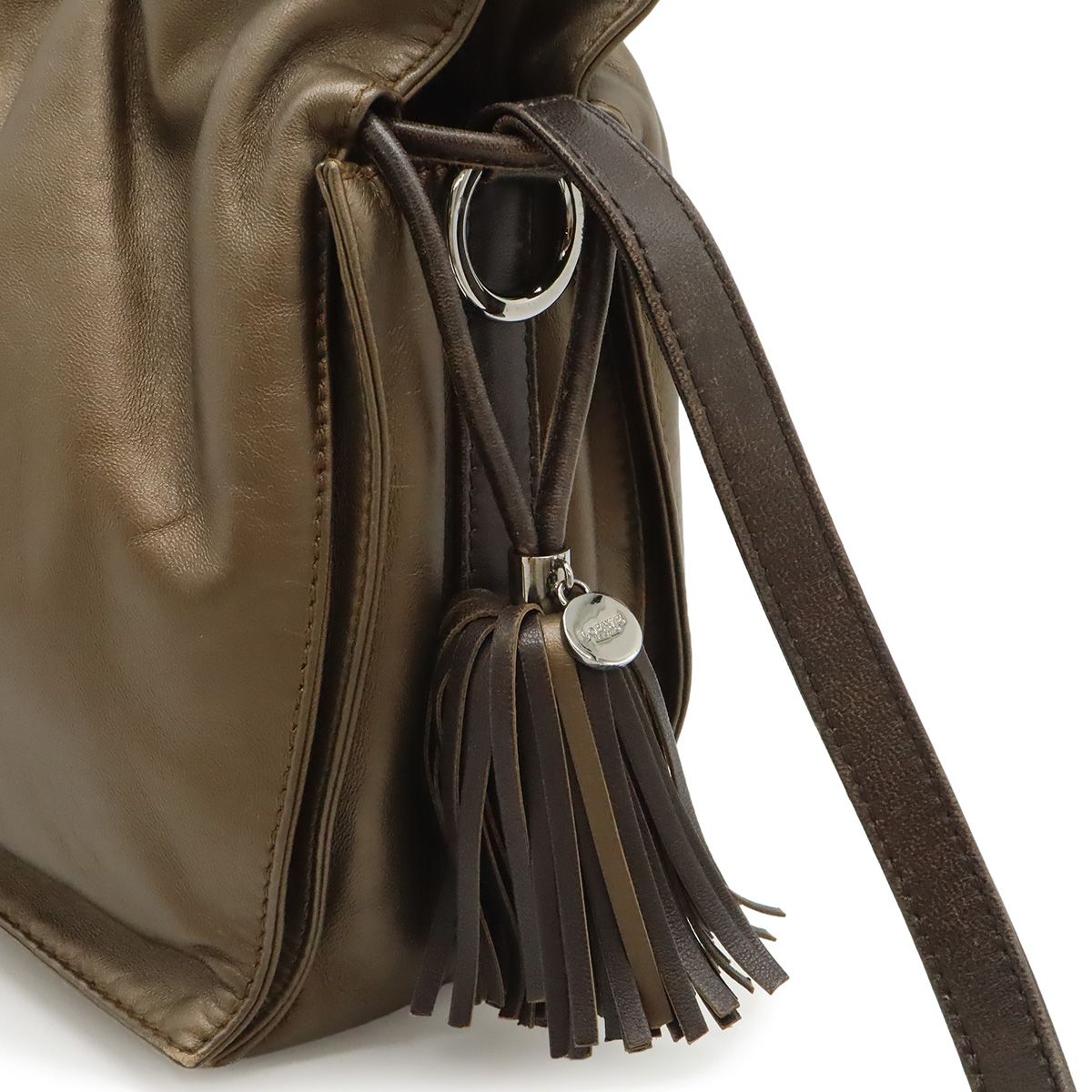 Loewe Flamenco 22 Shoulder Bag Pochette Crossbody 2-Way Drawstring Fringe — view 4